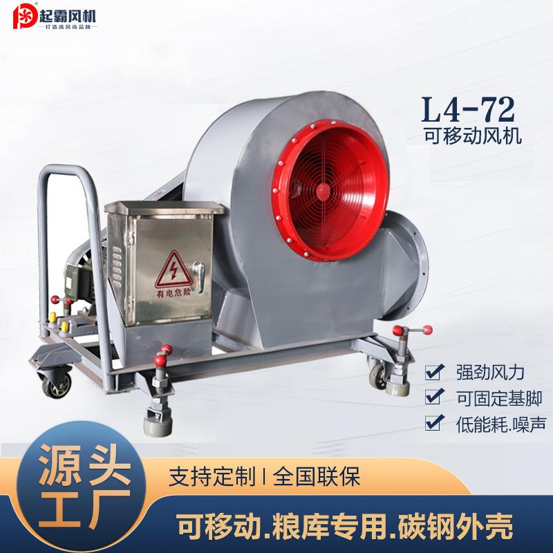 离心风机移动式粮库抽风机隧道矿井工业排风机通风设备L4-72