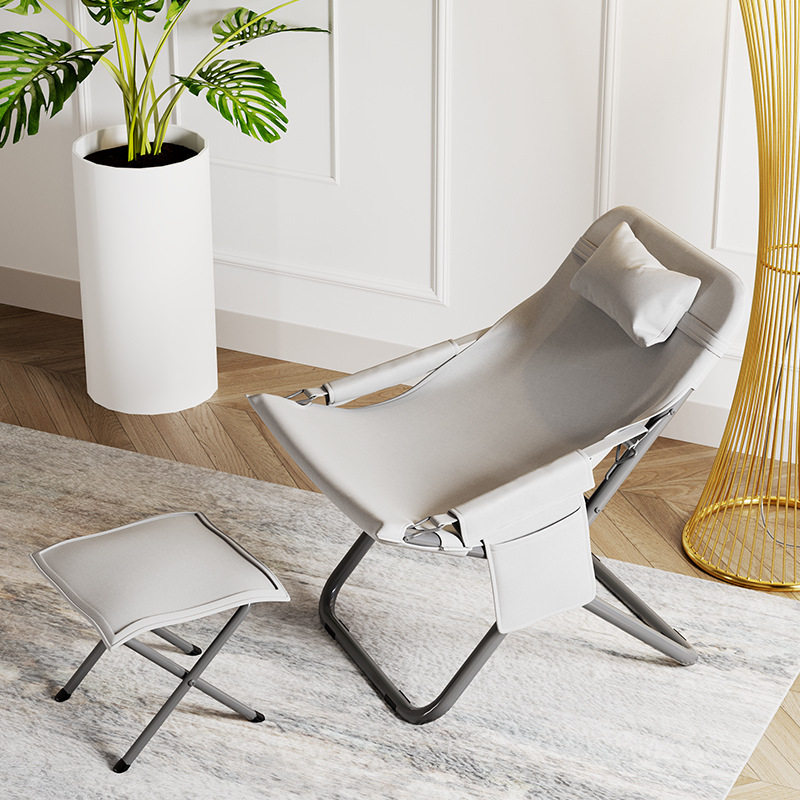 懒人沙发家用阳台休闲折叠椅单人可躺睡椅子宿舍办公室小躺椅午休