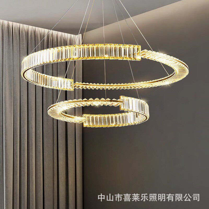 水晶吊灯轻奢客厅灯后现代简约创意样板间设计师卧室餐厅北欧灯具