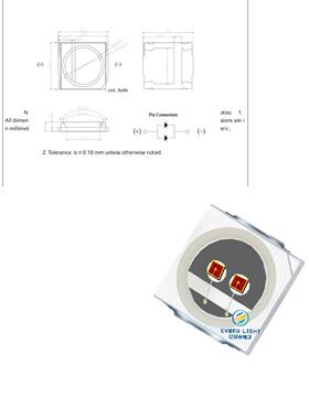 实力3030红光1W3030LED灯珠3030led红色汽车灯光源