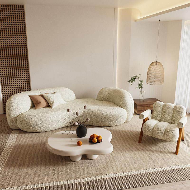 侘寂风美容院休息区沙发弧形设计感瑜伽馆休闲椅网红民宿创意单椅,住宅家具,布艺沙发,淘宝优惠券,粉丝福利购,淘宝优惠卷