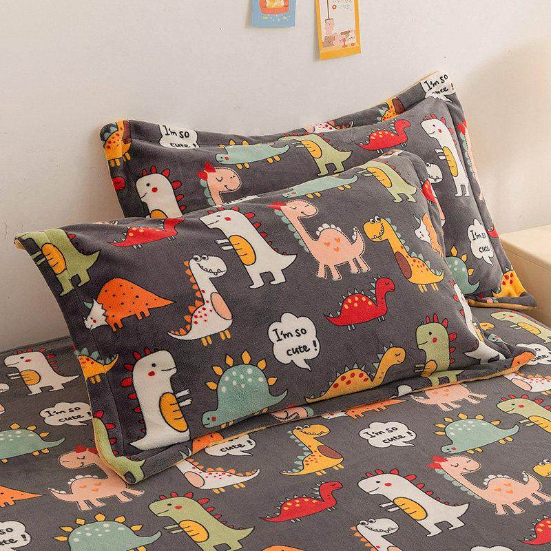 牛奶绒枕套一对装枕头套法兰绒单人大号家用48x74cm加厚珊瑚绒,床上用品,枕套,淘宝优惠券,粉丝福利购,淘宝优惠卷