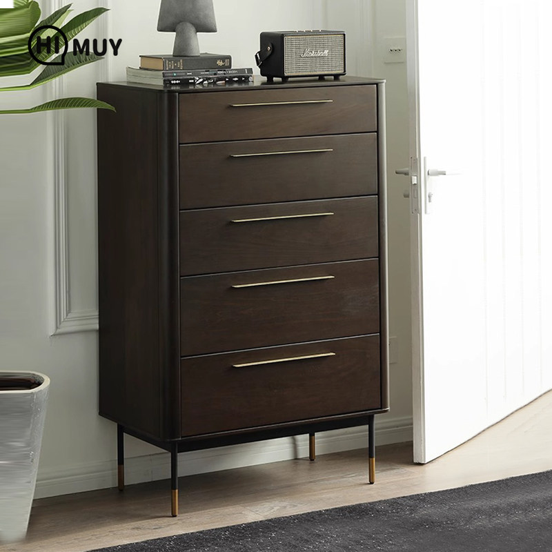 HI MUY 海尔姆五斗柜 调性复古黄杨全实木卧室储物收纳柜客厅边柜,住宅家具,斗柜,淘宝优惠券,粉丝福利购,淘宝优惠卷