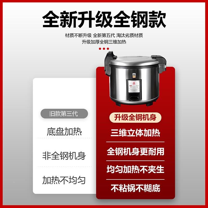 三维角牌商容用大量酒电饭锅10-0D人三加热大西施电饭煲食堂饭店