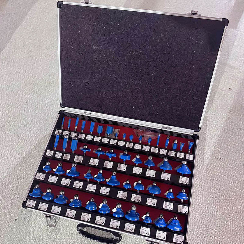 50件套木工铣刀套装厂家现货供应修边机木工铣刀 厂家刀头套