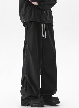 Dofernery美国设计运动突击裤男士春夏时尚品牌宽松直筒休闲长裤