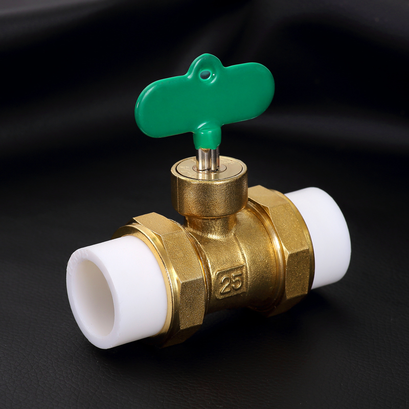 4分20ppr黄铜球阀带锁6分25双活接热熔暖气阀门锁闭Y开关水管配件