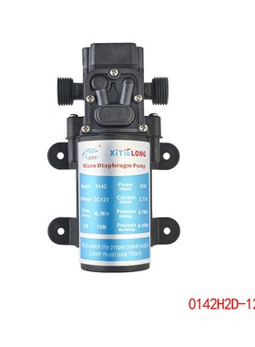 家用水增压泵自吸泵 耐高温水泵自动启停隔膜泵电动小型12V24V45W