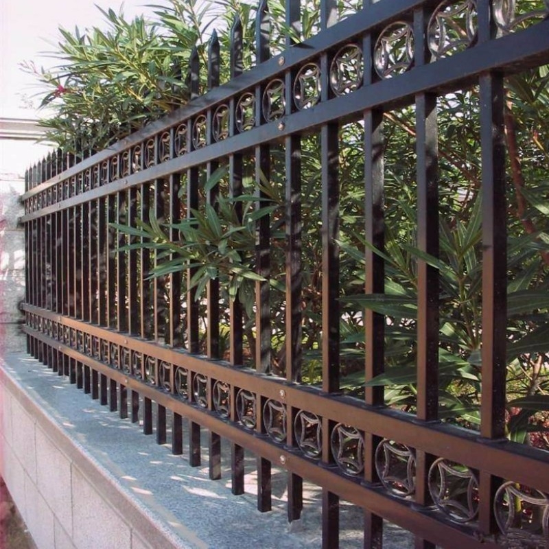 锌钢围墙护栏铁艺别墅庭院镀锌栏杆学校防护围栏市政绿化带栅栏