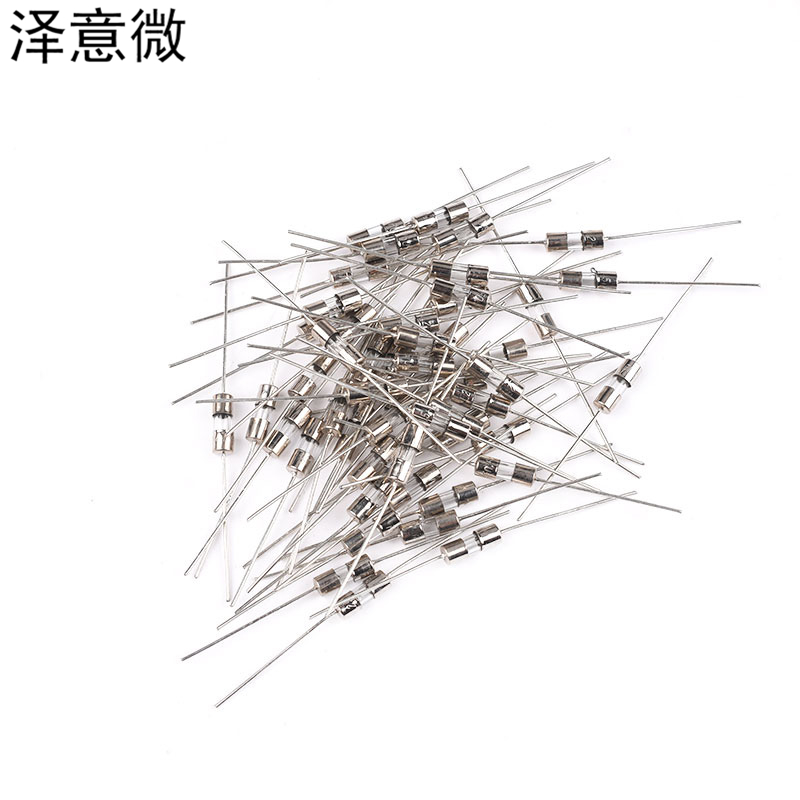 玻璃铜帽带引脚保险管3*10MM保险丝250V 0.5A 1A 2A 3A 4A 5A 10A