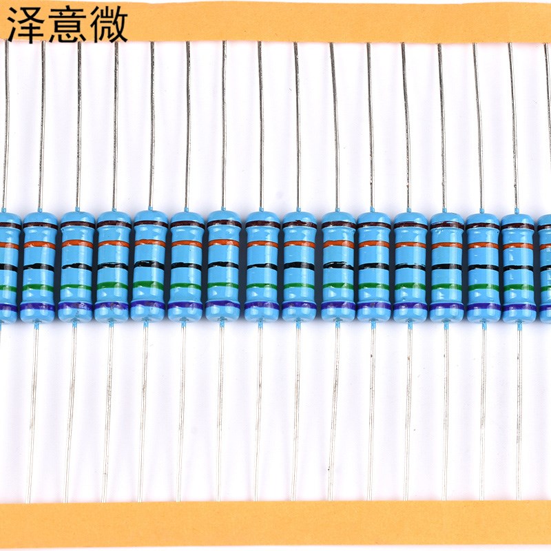 75R82R91R100R110R120R130R150欧姆1%金属膜电阻1/6W1/4W1/2W1W3W