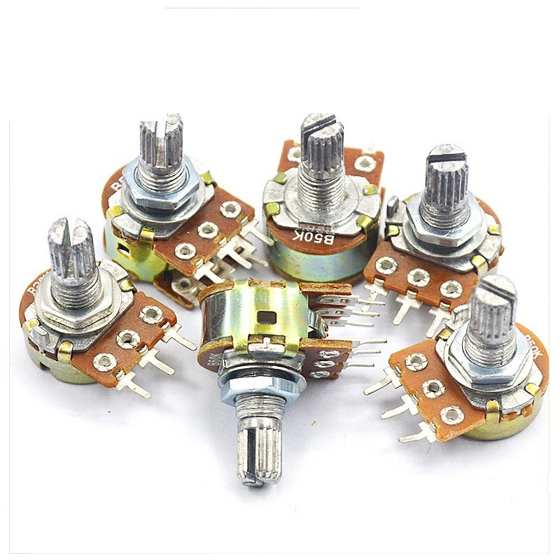 WH148双联可调电位器B1K 2K5K10K20K 50K 100K 500K长短柄15/20MM