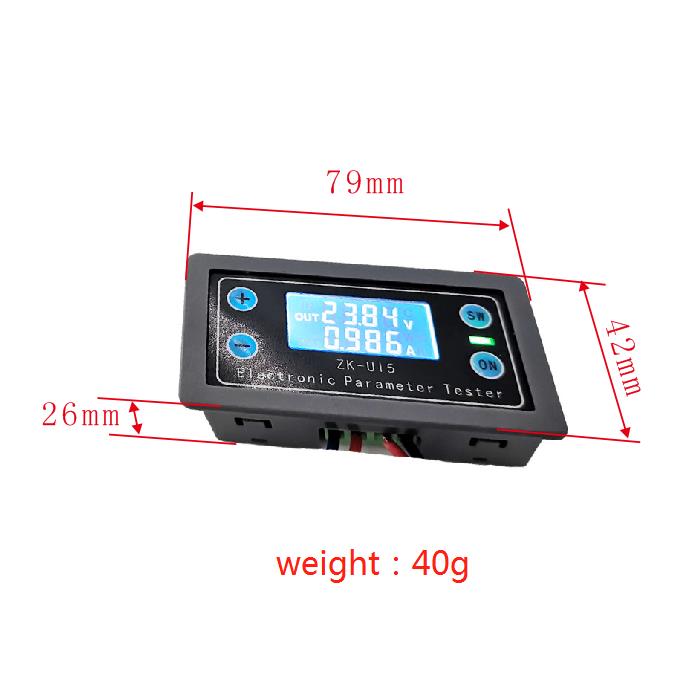 电压电流表功率容量时间欠压过压保护多功能 电池充电放电控制UI5