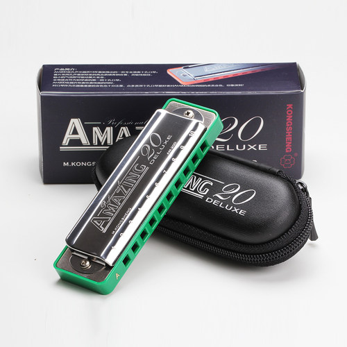 新品初学者c 成人 儿童 Amazing20 蓝调布鲁斯10孔PADDY十孔口琴