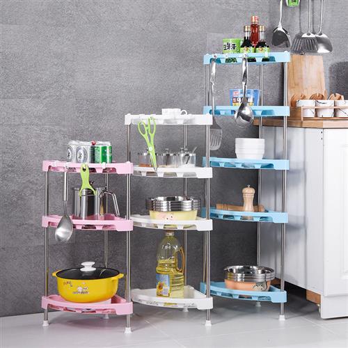 极速厨房置物架多层调料s调味架三角架浴室厕所收纳层架子台面落