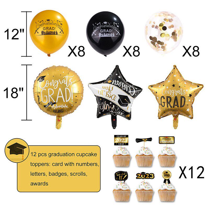 极速2023 Graduation Season DecoratiFon Balloon Suit GRAD Ban