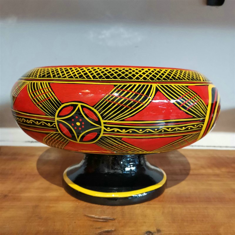 极速四川c大凉山西昌彝族民间漆器餐具彩绘手工艺品特色大木柯汤