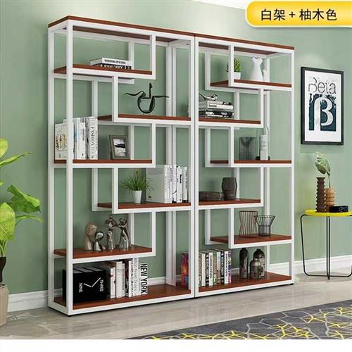 极速书架置d物架陈列架隔断玄关屏风铁艺落地多层展示柜货架收纳