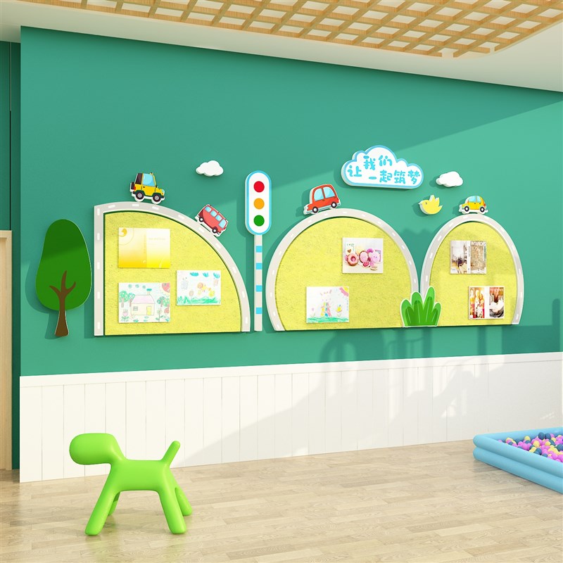 极速幼儿园环创楼梯走廊墙面装z饰布置材料成品主题文化理念创意