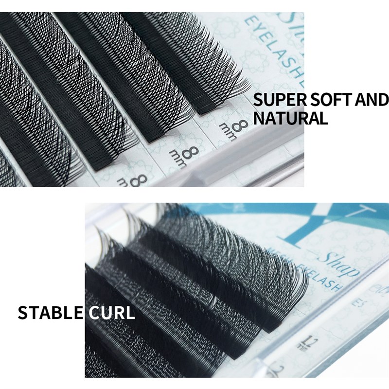 速发GAHAMACA YY Shape Premade Volume Fans Black Eyelash Exte