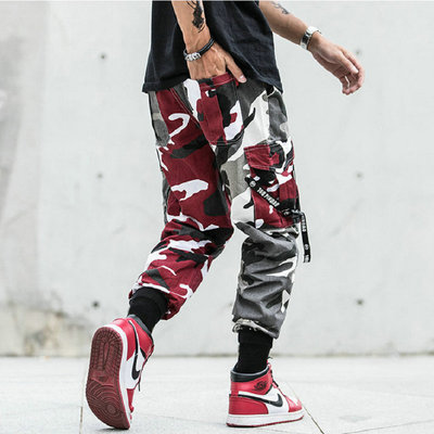 极速Cambouflage Splice joggers pants Men Camo Setwear Mens C