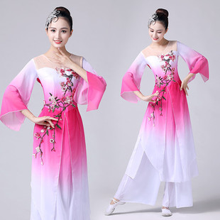 民族舞教师 套装 新品 古典舞身韵h舞蹈纱衣练功服女成人飘逸阔腿裤