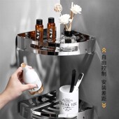极速浴室三角置物架免打孔304不锈钢小三角转角架洗手Z间厨房收纳