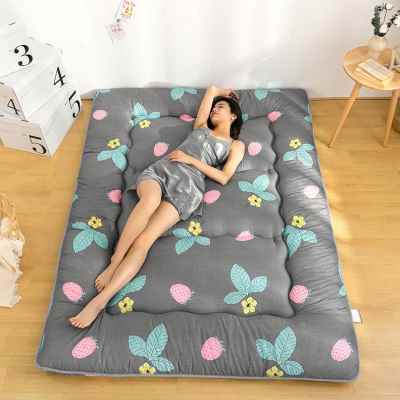 极速新款日式加厚榻榻米床垫地垫懒人卧室睡垫可折叠W家用床褥子