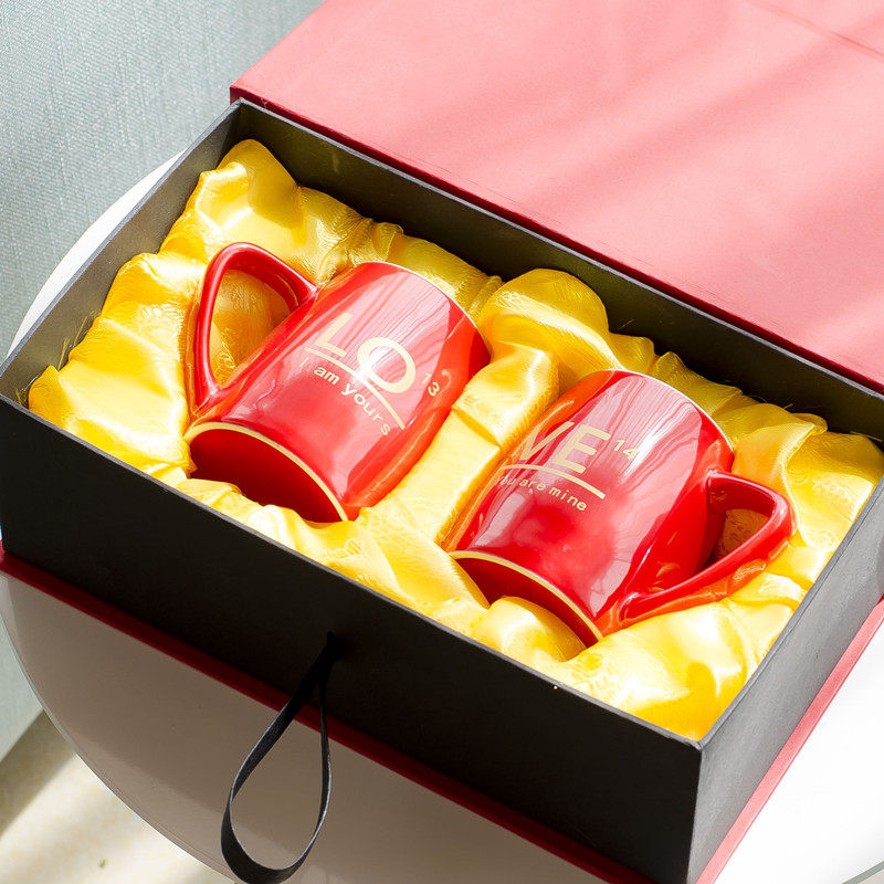 极速陶瓷牙e杯情侣结婚创意刷牙杯子一对套装洗漱杯家用牙缸红色