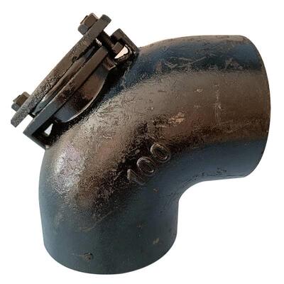 极速柔性铸铁管W型90度门弯带检x查口弯头DN50 75 100下水排水管