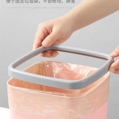 极速北欧桌面小垃圾桶家用桌上客厅方形无盖筒迷你V带压圈收纳盒