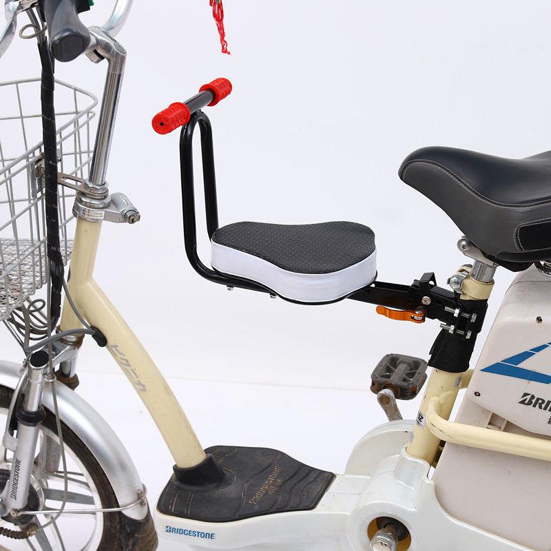 极速厂销电动车前面小凳子电动车前置快拆L可摺叠儿童座椅自行车