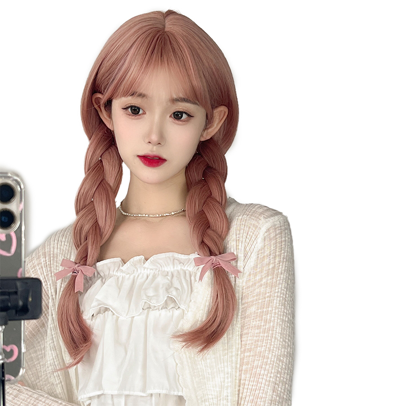 极速假发女长发【玫瑰粉潮色微卷】自然仿真长卷发全头套时Z尚202