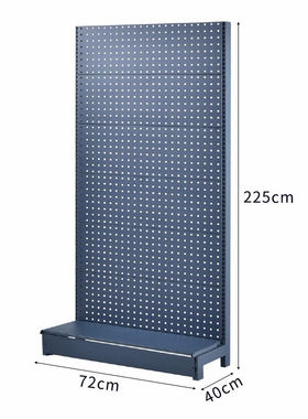 极速艾科堡五金工具j架灰色单面方孔展架72*40*225物料整理架AKB-