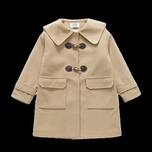 极速女童秋冬款大衣2023新款冬A季呢子毛呢冬装夹棉大童中长版百