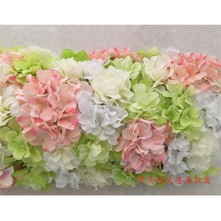 极速排花花墙仿真花T台舞台v背景花路引花绢花粉红色婚庆花DIY定