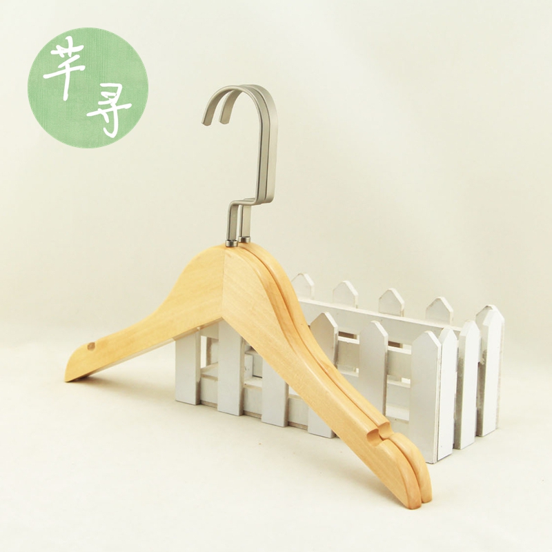 极速实木一c级荷木原木黄色儿童女款衣架裤架 服装店衣架刻LOGO