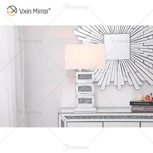 威尼斯玻璃台灯碎钻装饰台灯别墅轻奢夜灯照明镜面摆饰简约