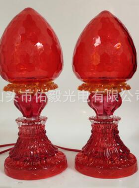 佑毅Y22121-3合金插电波灯供灯通亮红光摆件家用佛灯灯具用品