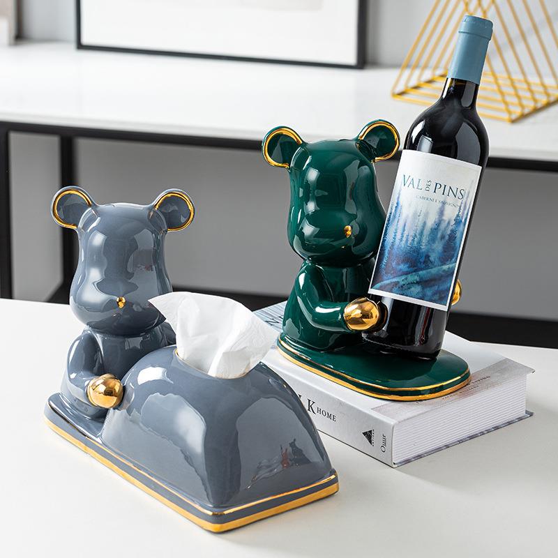 厂家新品高级感陶瓷纸巾盒摆件北欧设计家用餐巾纸盒抽纸盒