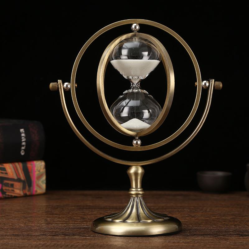 厂家直供地球仪时光沙漏计时器唯美简约倒计时餐厅北欧酒店15分钟