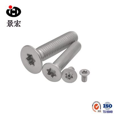 厂家GB2673梅花槽沉头螺丝 内六角不锈钢沉头梅花螺丝M6M8