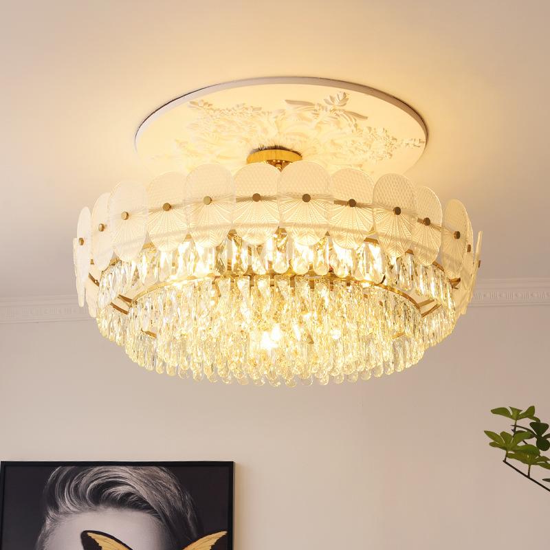 法式轻奢水晶吊灯后现代主卧室餐厅客厅灯简约现代网广东中山灯具