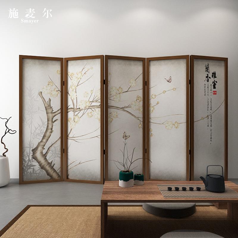 中式屏风折叠移动玄关隔断装饰客厅卧室办公实木折屏【雅室兰香】