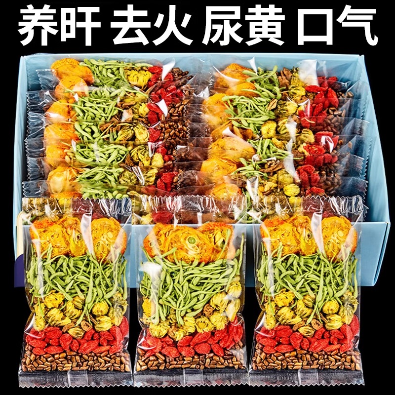 家中常備金銀花菊花下火茶包去火