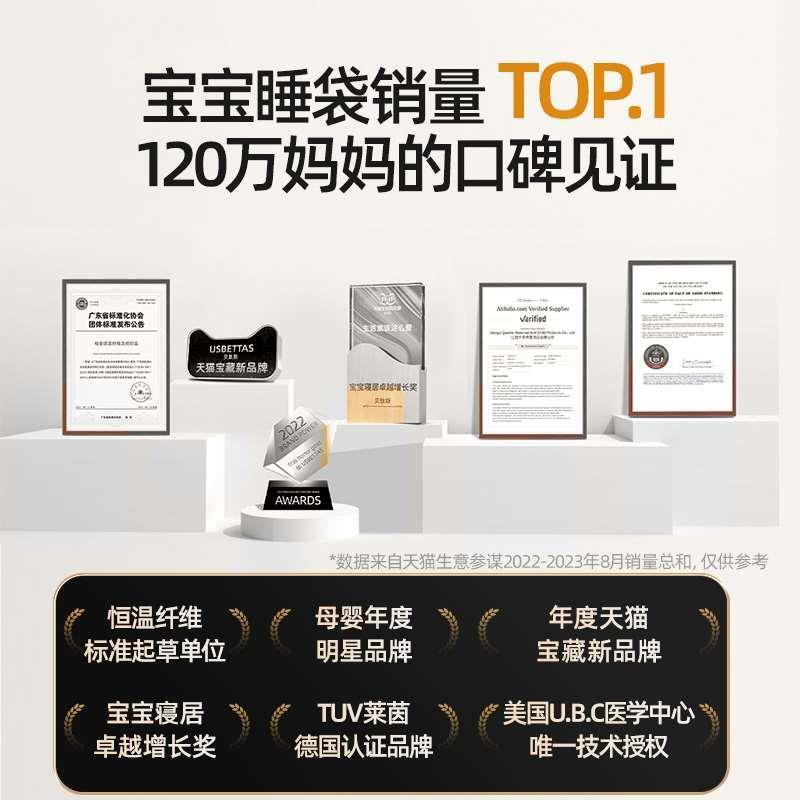 贝肽斯【肽柔】婴儿睡袋秋冬新生儿童恒温防惊跳宝宝一体式防踢被