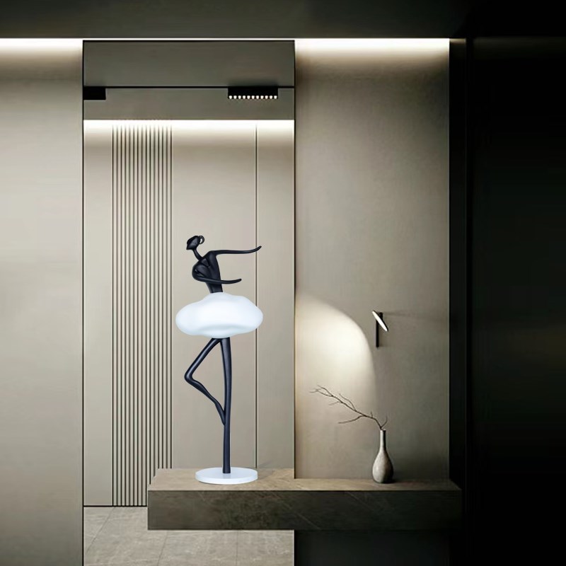 轻奢玄关芭e蕾舞人艺术壁龛大摆件客厅入户轻奢抽象落地雕塑装饰