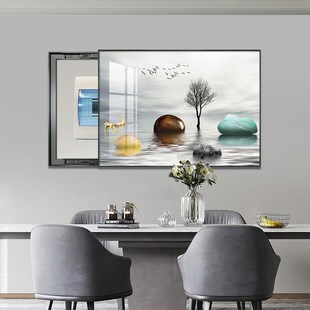 定做来时运转可遮推拉p表箱电轻奢装电饰电画现代简约源箱弱箱墙