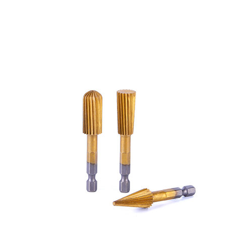 速发六角柄5件套高速网木工旋转锉 异型锉H刀 电动打磨U头6.5mm柄