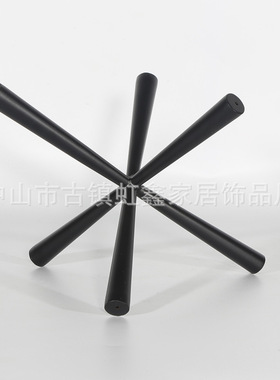 家居现代极简黑色几何金属摆件样板房客厅茶R几玄关柜软装饰品